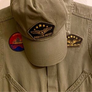 GYMBOREE Flight Suit; Fighter Pilot Jumpsuit;  Hat included; 7-8 years, EUC.